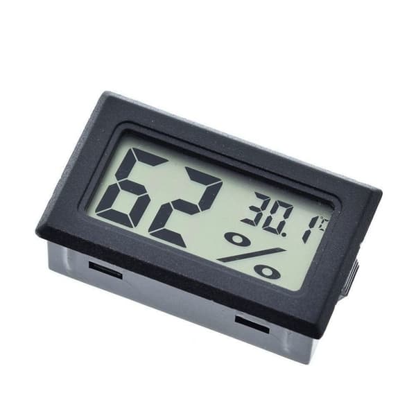 10-pack Mini Digital LCD Termometer & Hygrometer Monitorer för Reptiler (Svart)