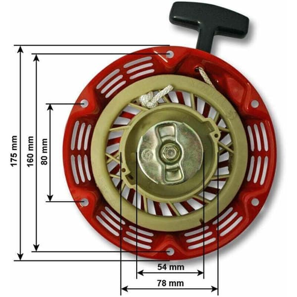 Reservedele: Startmotor - til 6,5 hk motor
