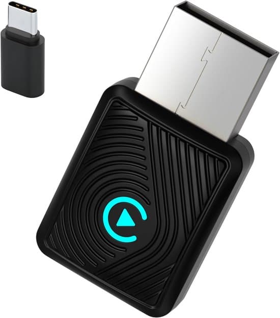 CarPlay 2026 Trådlös Edition, Kompatibel med Android Auto, Bluetooth-adapter för iPhone/Android, Stabil Överföring
