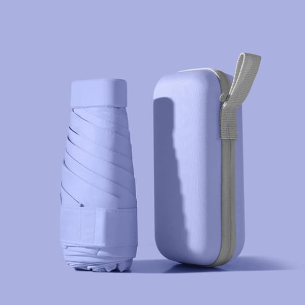 Manuel Blå Lomme Mini Folde paraply + Paraplyovertræk