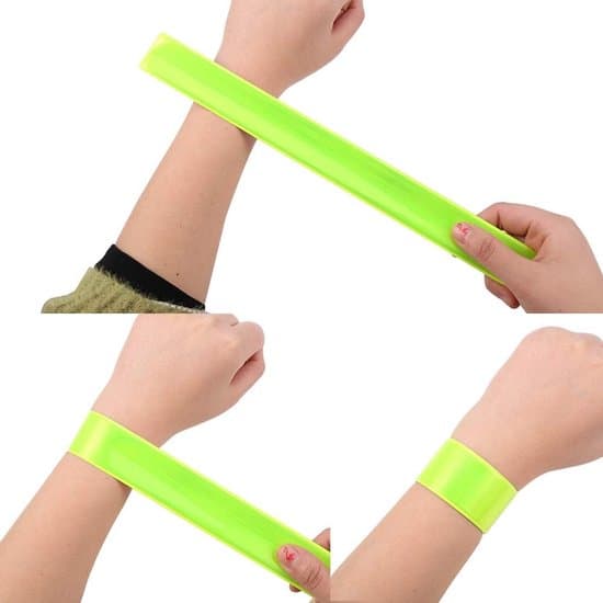 Reflekterande snäppfästen - Fluorescerande armband - 20-pack