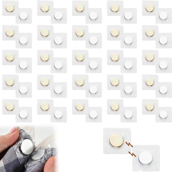 25 par 1,5 cm dolda PVC-sydda magnetknappar för handväskor