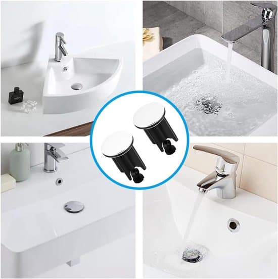 2-pak universelle vask- og bidet-afløbspropper