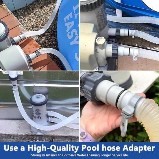 Poolslangeadaptersæt - Pumpeforbindelse - Poolvedligeholdelse - Universal Kompatibilitet - 4 Stykker - Sort