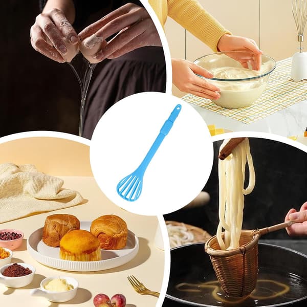 Multifunktionell äggvisp - blandning/klämning - blå