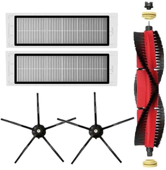 Sidebørstekomponenter til moppefiltre, egnet til Roborock S6, S5, MAX, S60, S65, S50, S55, T6