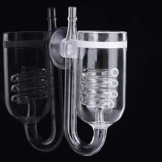 Høj Gennemsigtighed CO2-Diffuser - Glasdiffuser - Akvarieplante Atomizer - Kompakt Høj Diffusion til Akvarium