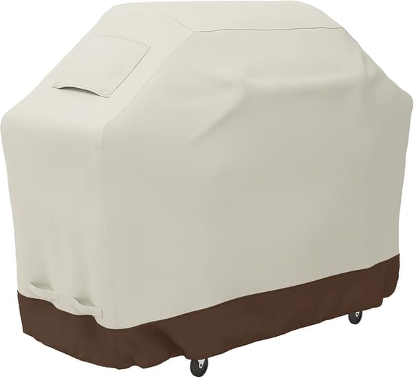Amazon Basic Utomhusgrillöverdrag, Mått: 152*66*127cm, Beige/Ljusbrun