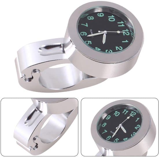 Motorcykelstyreklocka - Vattentät - Silver - Universal - Styre