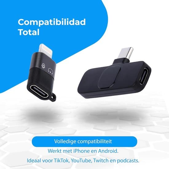 2-pack Plug-and-Play Trådlösa Lavalier-mikrofoner för iPhone/Android/PC