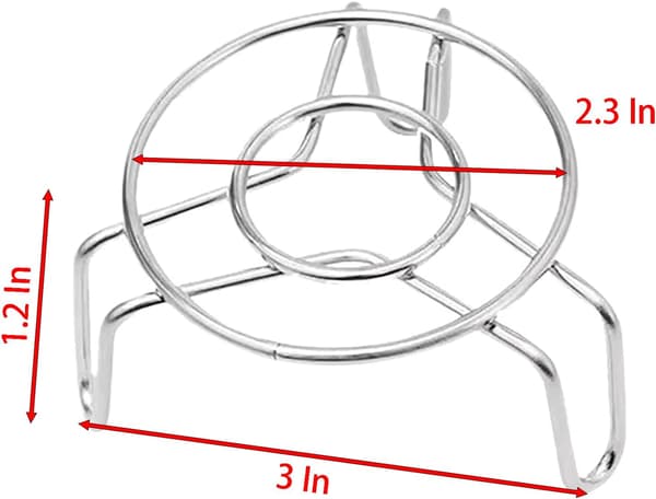 Mini dampstativ, 6 stk. (ca. 6 cm i diameter) rundt æggedamper i rustfrit stål