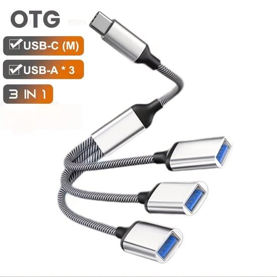 USB-C Hub - 3 porte - Hvid