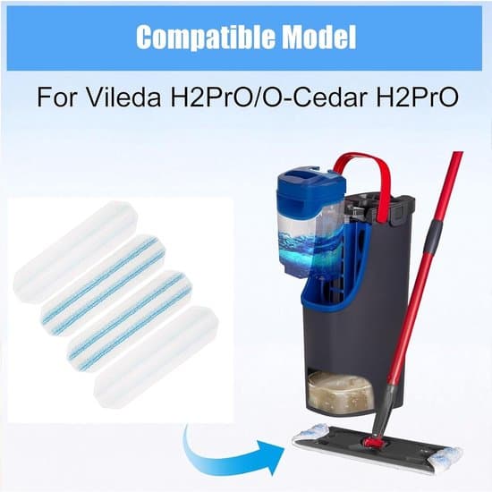 4-pack O-Cedar/Vileda H2prO kompatibla mikrofibermoppdynor