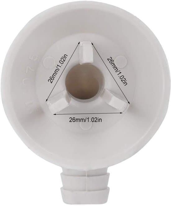 Luftkonditioneringsavgasanslutning - armbåge - 26 mm - vit