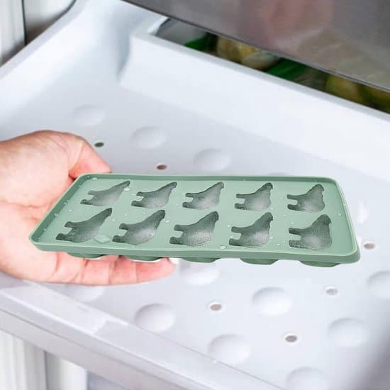 Isbitsform – Söt isbjörn, 10 fack, silikon med lock
