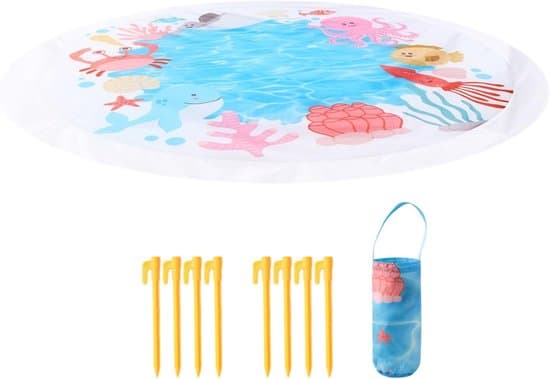 Vattentät strandmatta - 2-i-1 pool - Camping och picknick