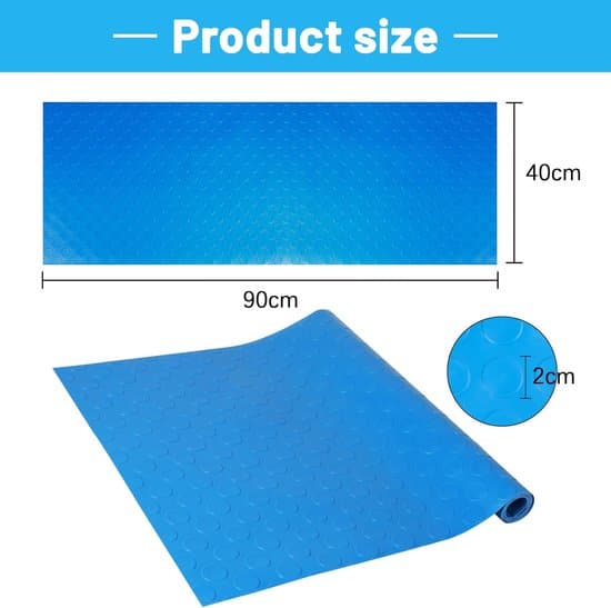 Poolstegsmatta - Pooltrappmatta - Säker simning - Halkfritt PVC-material - 90x40 cm - Ej specificerad