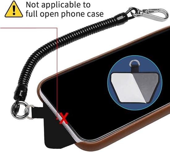 2-pak universelle telefon-lanyards med lapper og elastiske stropper til udendørs aktiviteter