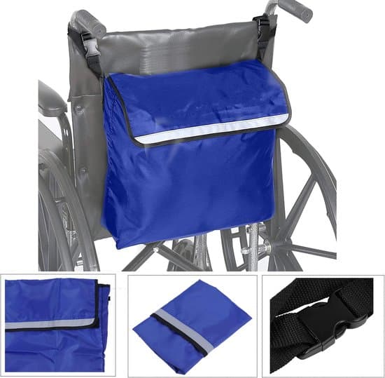Blå rullstolsväska tillbehör Förvaring multifunktionell Rollator
