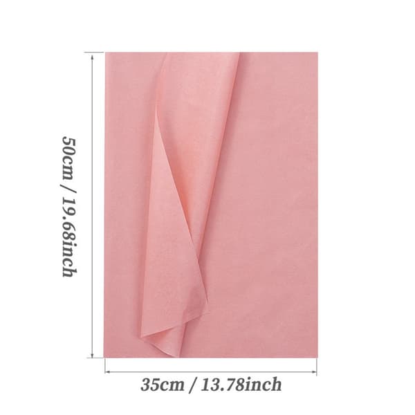 100 ark rosa silkespapper - 50x35 cm - Rosa omslagspapper