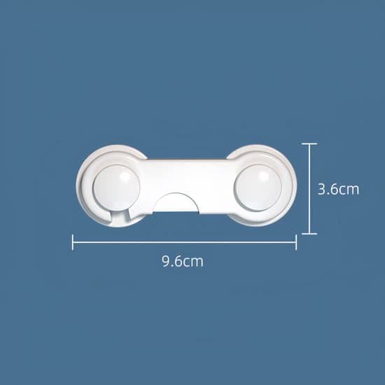 Vit 10-pack Barnsäkerhetsskåpslås 9,6x3,6 cm