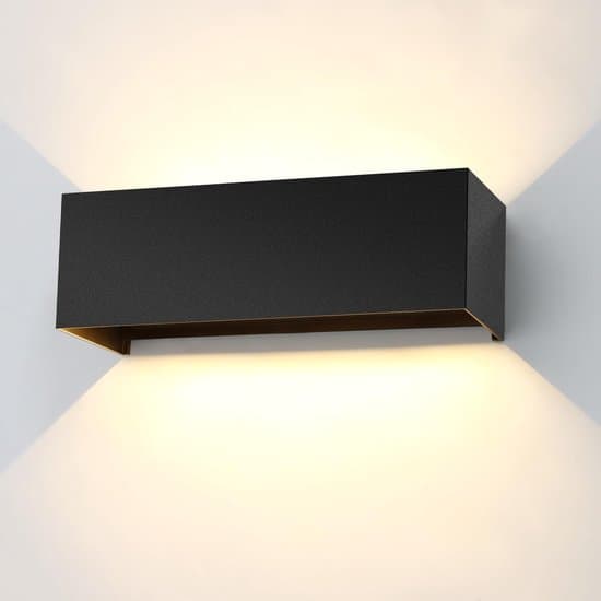 Puutarhan seinävalaisin, 30W LED ulkoseinävalaisin, IP65 vedenpitävä, Musta