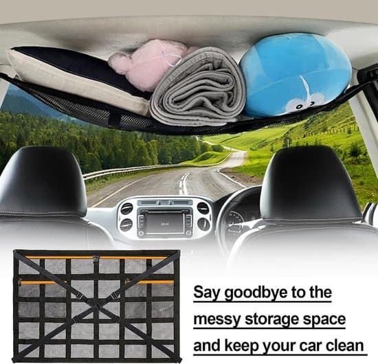 Bil/Autocamper Bagagenet - Elastisk - 90x65cm - Sort
