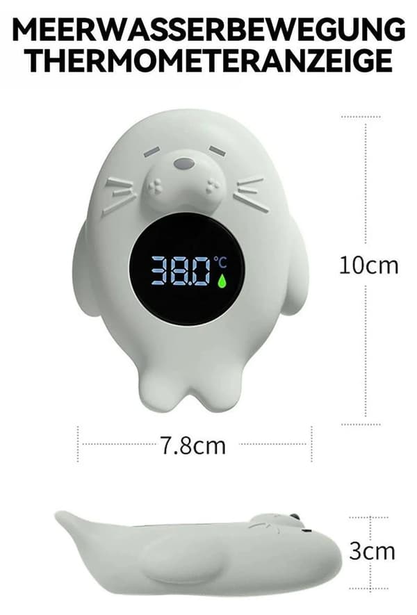 Babybadekartermometer, elektronisk vandtermometer med LED-display, badekartermometer