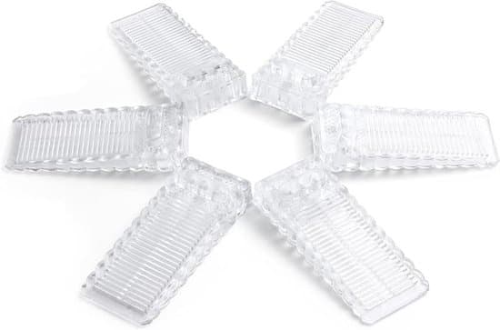 Halkfria dörrstoppar i gummi stapelbara - Transparenta