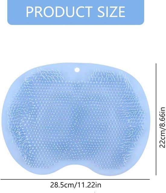 2-pack halkfri sugkopp fotbad/duschmassagematta - blå