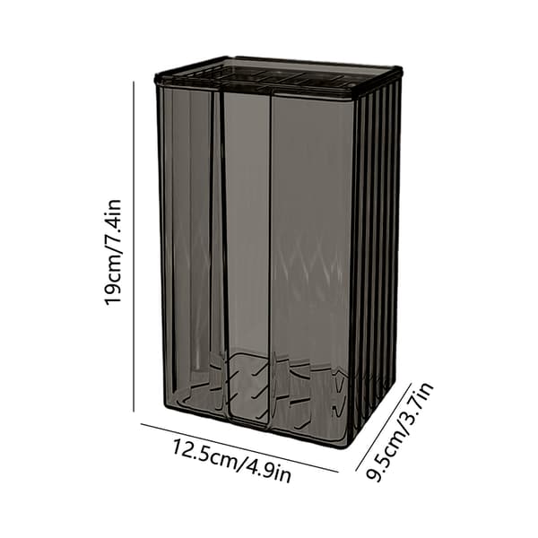 Väggmonterad Transparent Ansiktsservettdispenser med Lock (Borrfri Badrumsförvaringslåda)