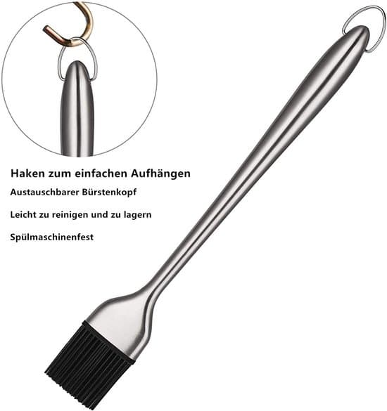 2-delat BBQ Silikonborstset för matkonservering och bakning