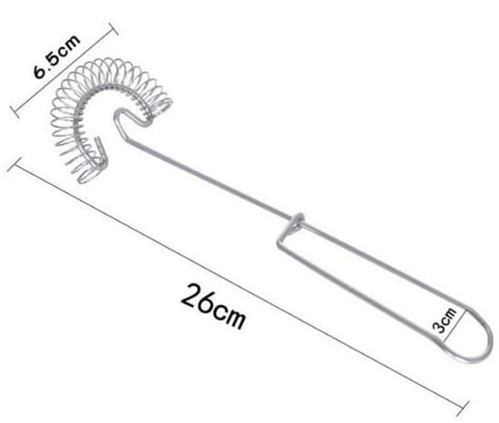 2-delat 20,5 cm spiralvisp/silset i rostfritt stål
