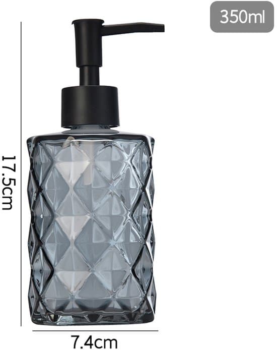 Sæbedispenser med knap (til håndsprit og desinfektionsmiddel), sort, 350 ml