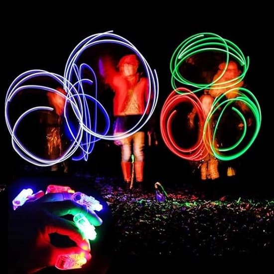 60-delt LED-fingerlyssæt - Assorterede farver