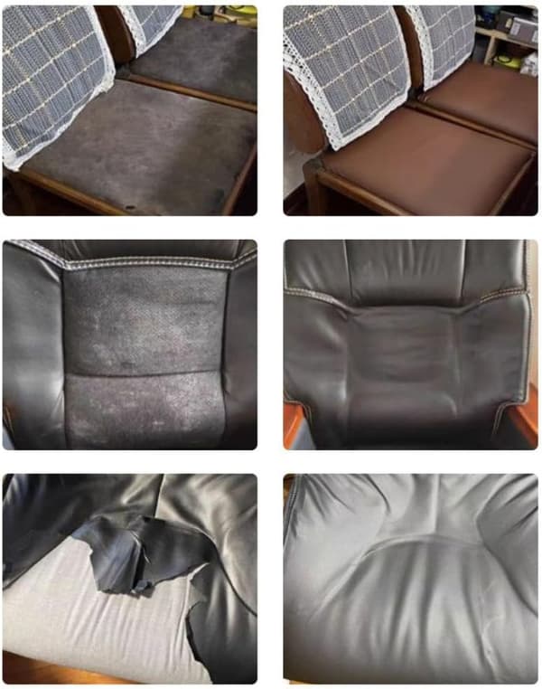50x100cm Reparationslap Selvklæbende Kunstlæder Møbler Sofa Renovering Bilsæder Tasker Sort