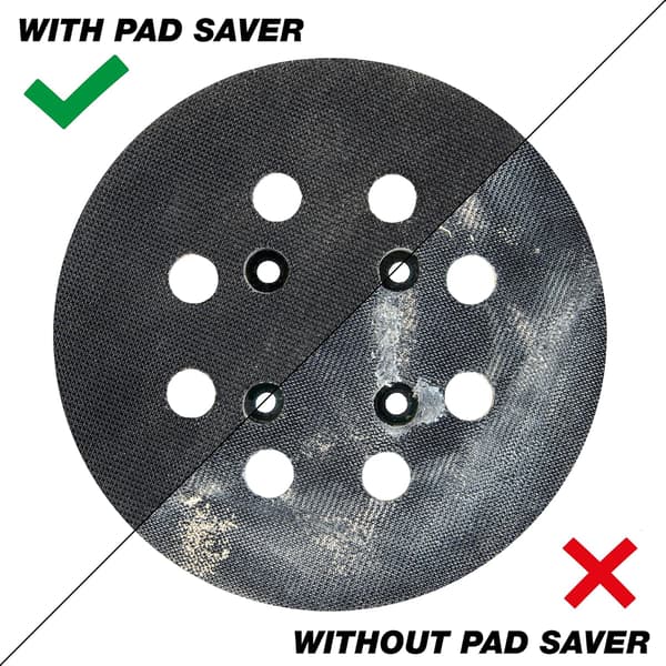 Sandpapper med skyddsdynor för 125 mm slipmaskiner, 2-pack