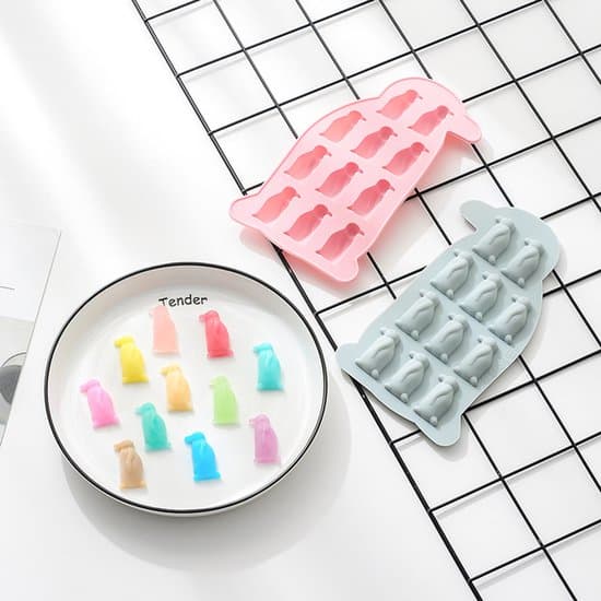 Pieces Penguin Silicone Ice Cube Tray - 11 Compartments Cute Ice Maker for Drinks & Pastries