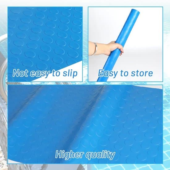 Poolstegsmatta - Pooltrappmatta - Säker simning - Halkfritt PVC-material - 90x40 cm - Ej specificerad