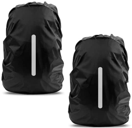 2-pack 35L Vattentäta Ryggsäcksregnskydd med Reflexband