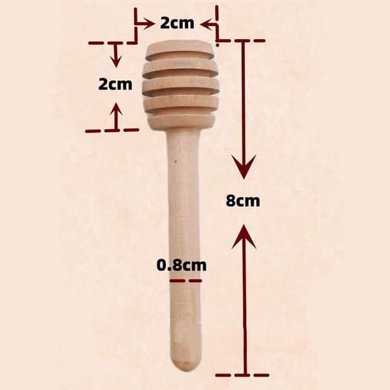 50-pak 8 cm honningdipper/ske sæt i træ