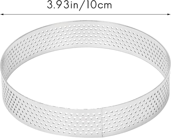 Runde kageringe - køkkenbageforme - 10 stk. - rustfrit stål - 10 cm