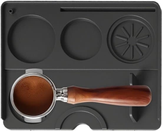 Kaffetampermåtte - Pressemåtte - Kaffeforberedelse - Jævnt tryk - 25 x 20 cm - Sort