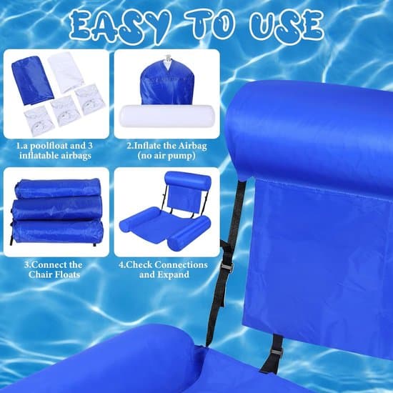 Oppustelige flydende stole/strandstole