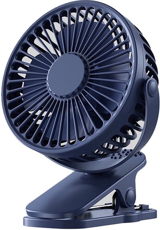 Clip-on blæser - Genopladelig - Med klips - Sort