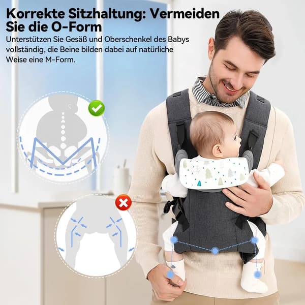 Bärselar med höftsäte för bebisar