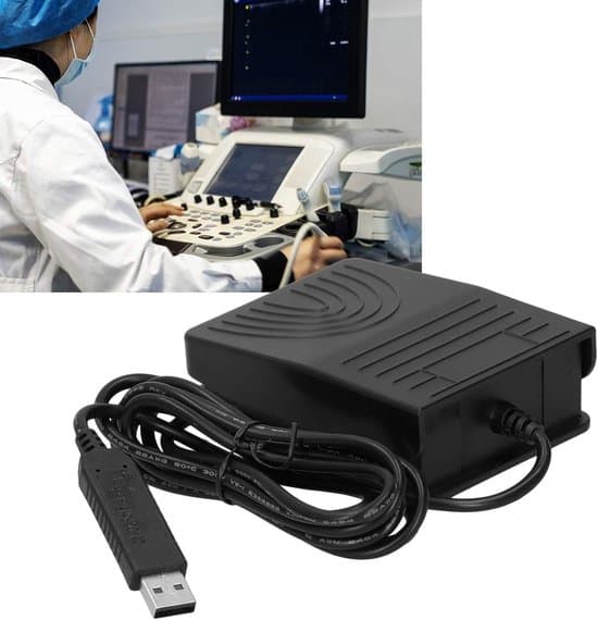 Professionel bærbar USB-fodpedal - computerfodkontakt, lavet af ABS-materiale.