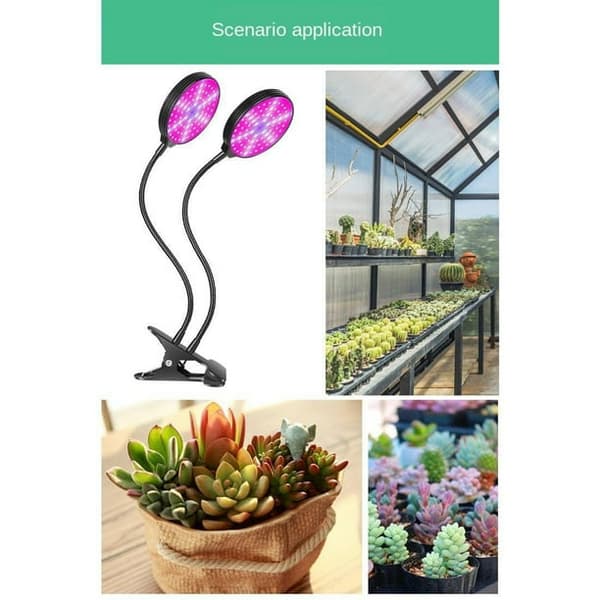Plantegroeilys USB fleksibelt dobbelthovedlys