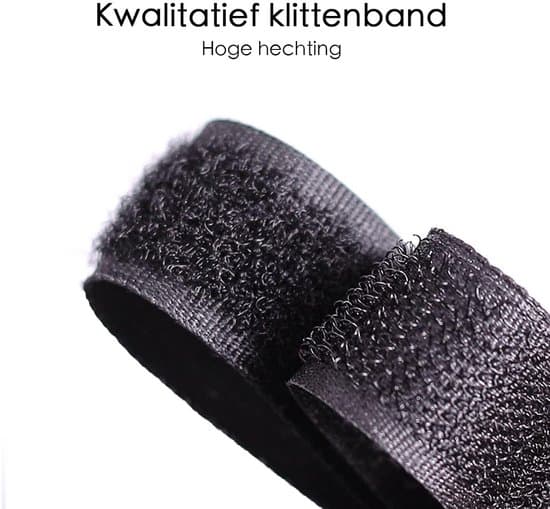 Velcro - Ekstra Bred - 1 Meter - 10 Centimeter Bred - Sort