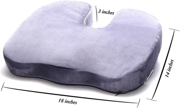 Komfortabel Ortopædisk Memory Foam Haleben Støtte Sædehynde, Grå